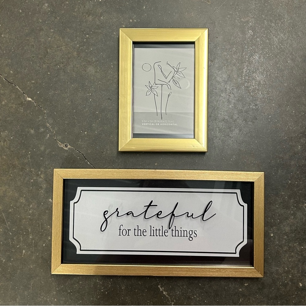 6pc Assorted Gold Framed Wall Art